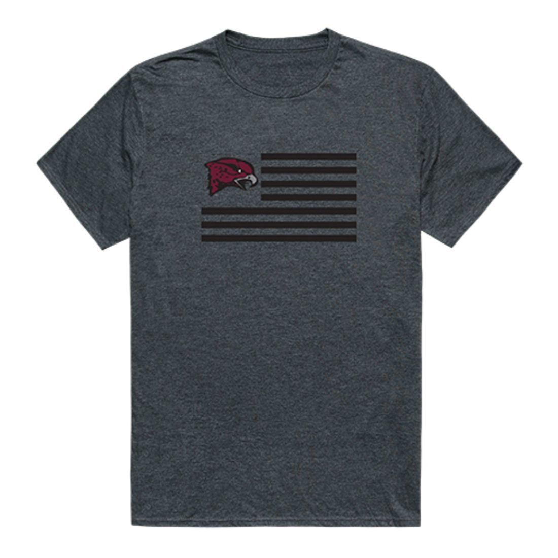 UMES University of Maryland Eastern Shore Hawks USA Flag Tee T-Shirt Heather Charcoal-Campus-Wardrobe