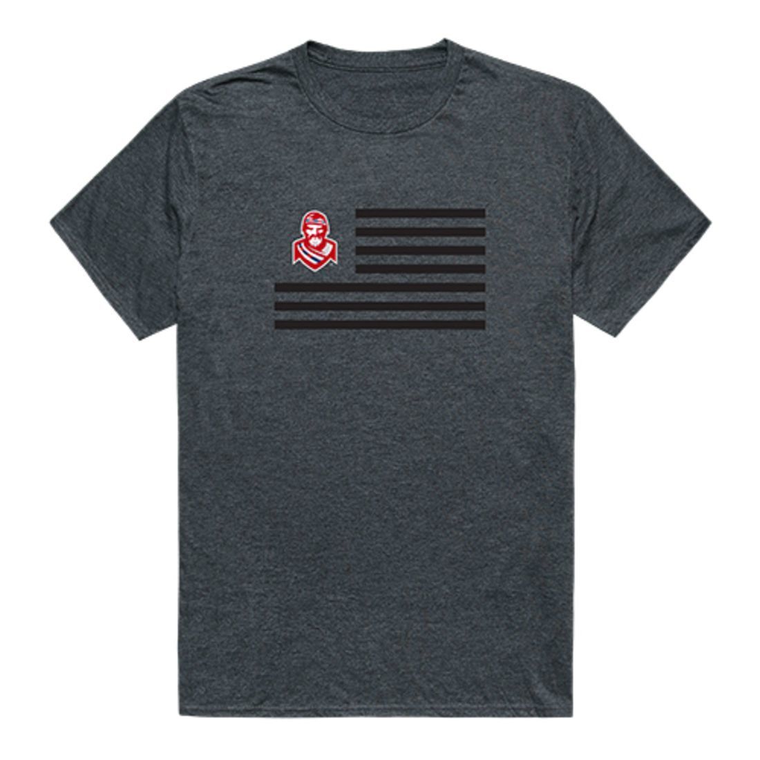 Radford University Highlanders USA Flag Tee T-Shirt Heather Charcoal-Campus-Wardrobe