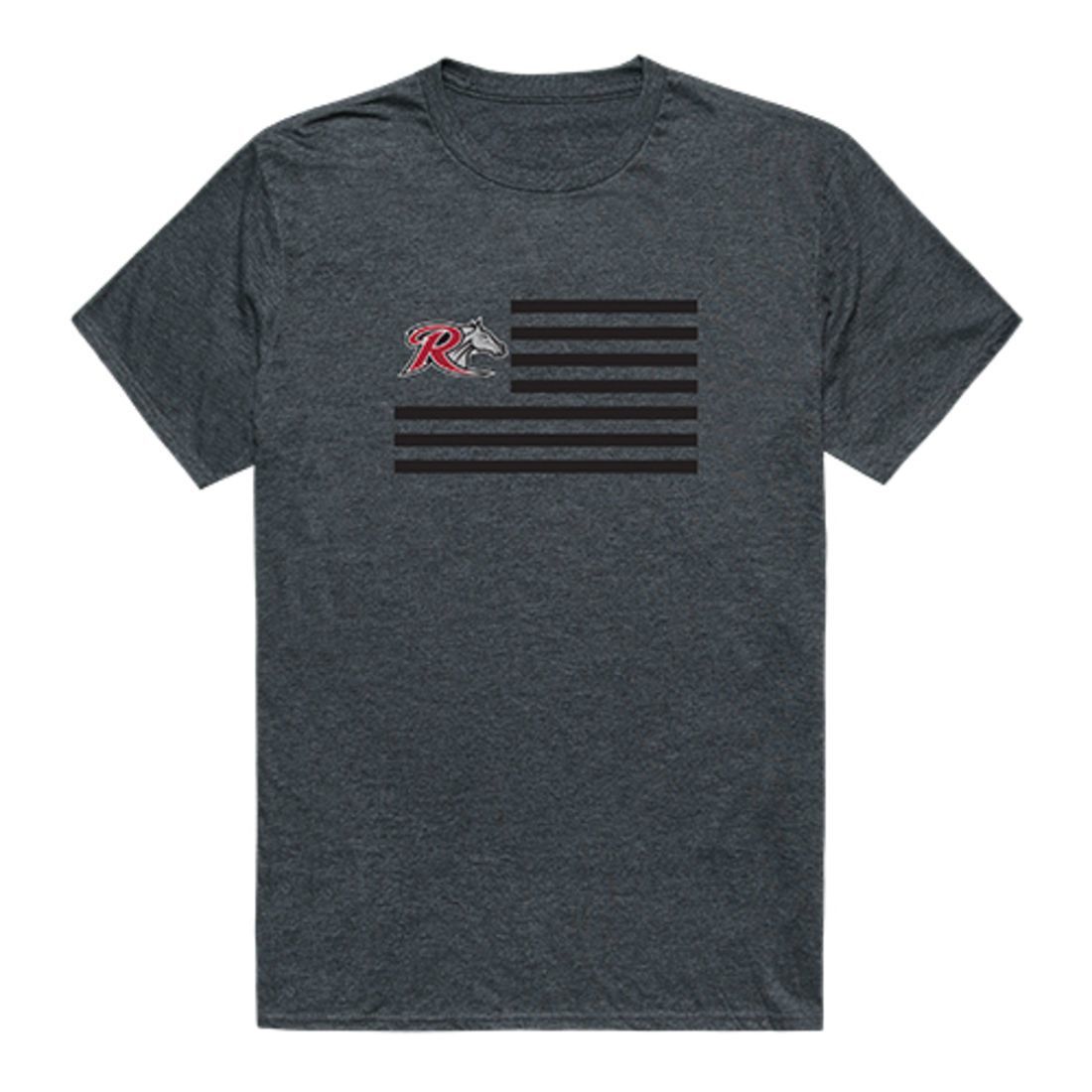 Rider University Broncs USA Flag Tee T-Shirt Heather Charcoal-Campus-Wardrobe