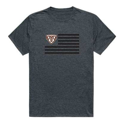 SBU St. Bonaventure University Bonnies USA Flag Tee T-Shirt Heather Charcoal-Campus-Wardrobe