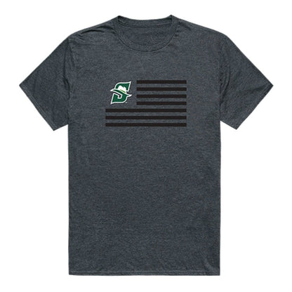 Stetson University Hatters USA Flag Tee T-Shirt Heather Charcoal-Campus-Wardrobe