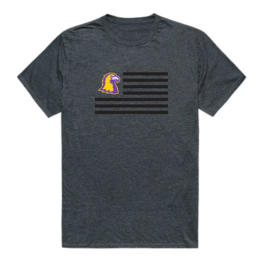 TTU Tennessee Tech University Golden Eagles USA Flag Tee T-Shirt Heather Charcoal-Campus-Wardrobe