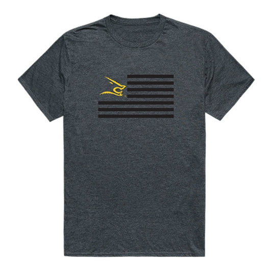 TAMUK Texas A&M University - Kingsville Javelinas USA Flag Tee T-Shirt Heather Charcoal-Campus-Wardrobe