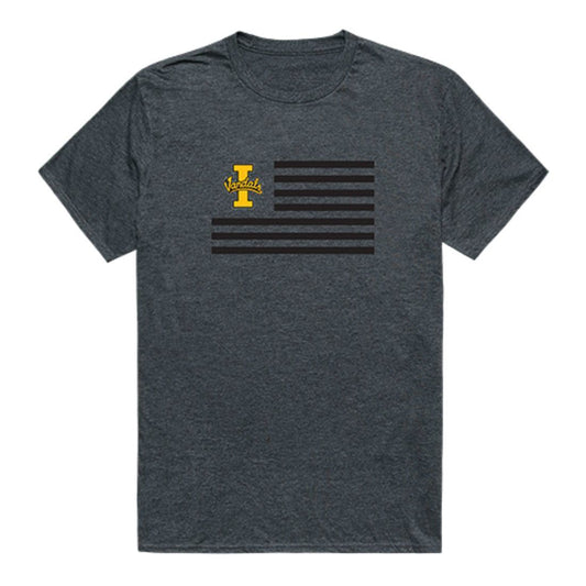 University of Idaho Vandals USA Flag Tee T-Shirt Heather Charcoal-Campus-Wardrobe
