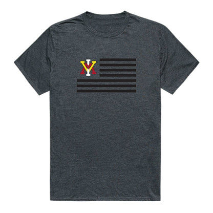 VMI Virginia Military Institute Keydets USA Flag Tee T-Shirt Heather Charcoal-Campus-Wardrobe