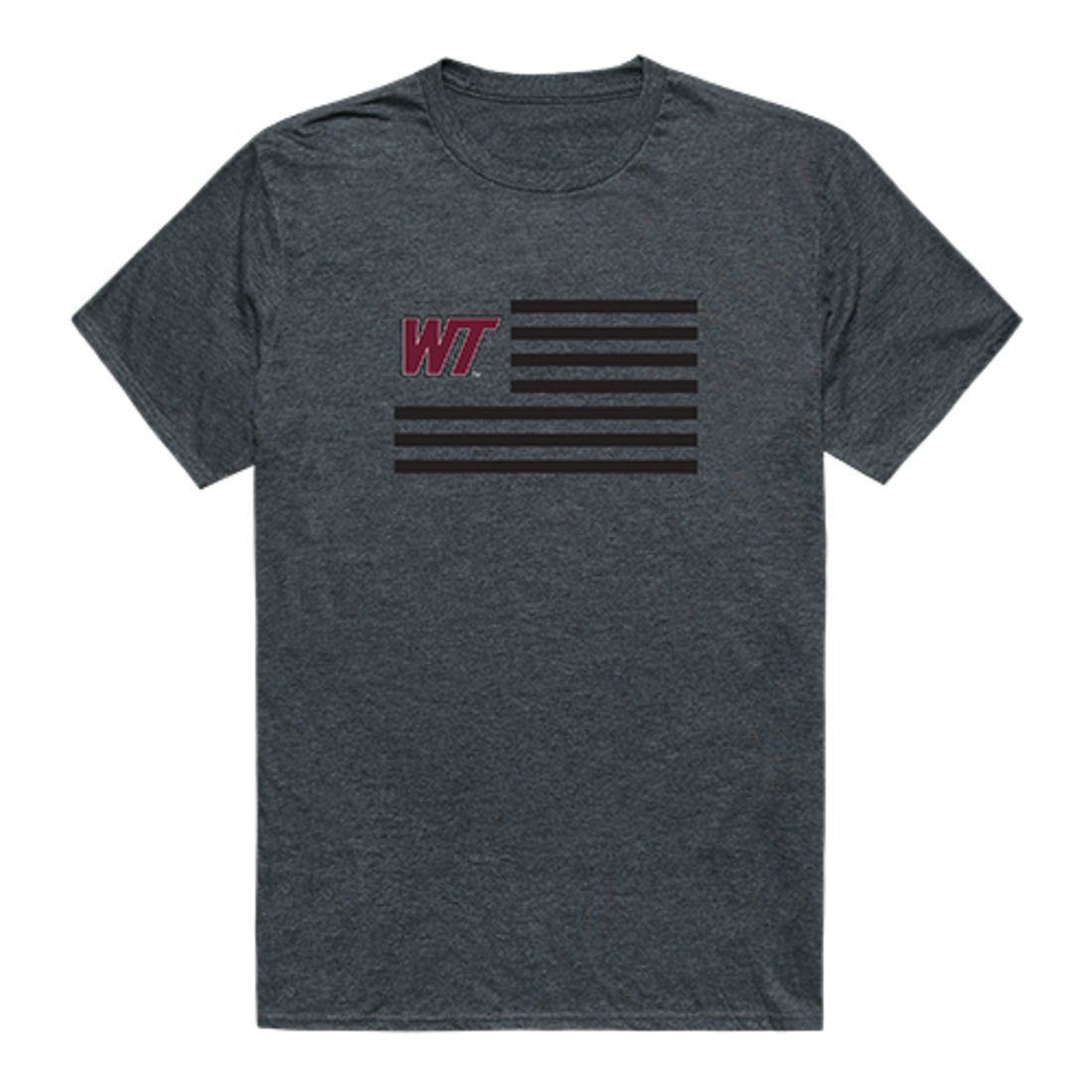 WTAMU West Texas A&M University Buffaloes USA Flag Tee T-Shirt Heather Charcoal-Campus-Wardrobe