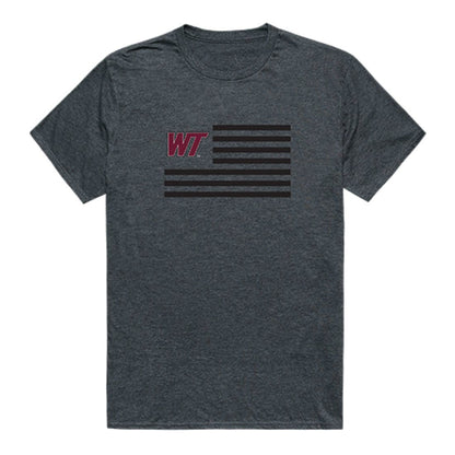 WTAMU West Texas A&M University Buffaloes USA Flag Tee T-Shirt Heather Charcoal-Campus-Wardrobe
