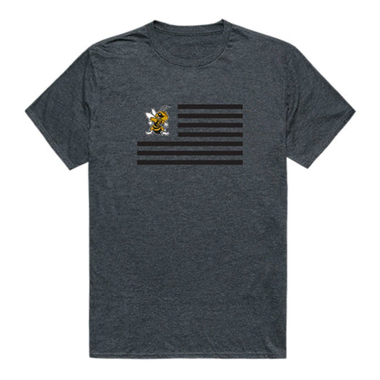 WVSU West Virginia State University Yellow Jackets USA Flag Tee T-Shirt Heather Charcoal-Campus-Wardrobe