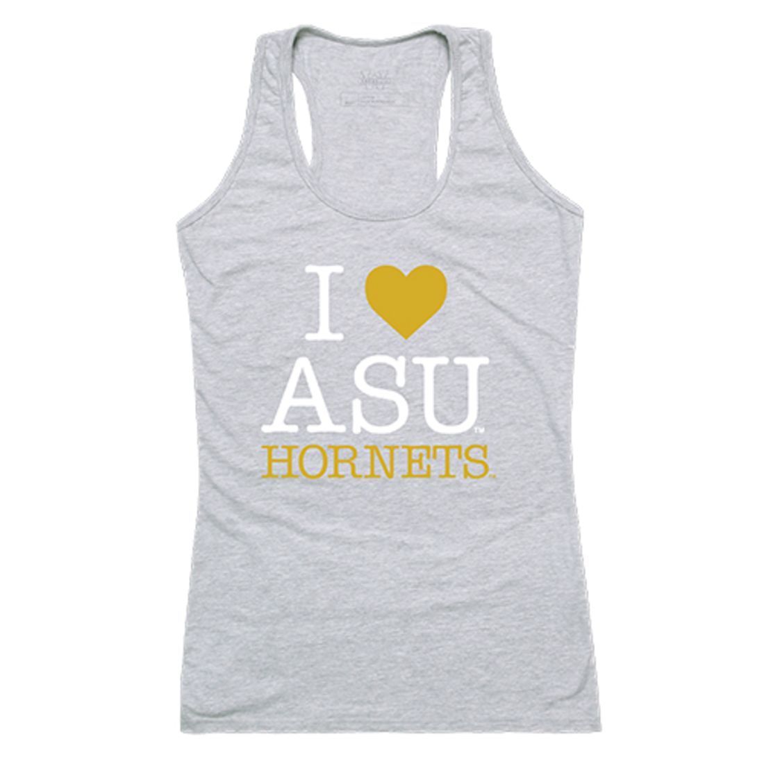 ASU Alabama State University Hornets Womens Love Tank Top Tee T-Shirt Heather Grey-Campus-Wardrobe
