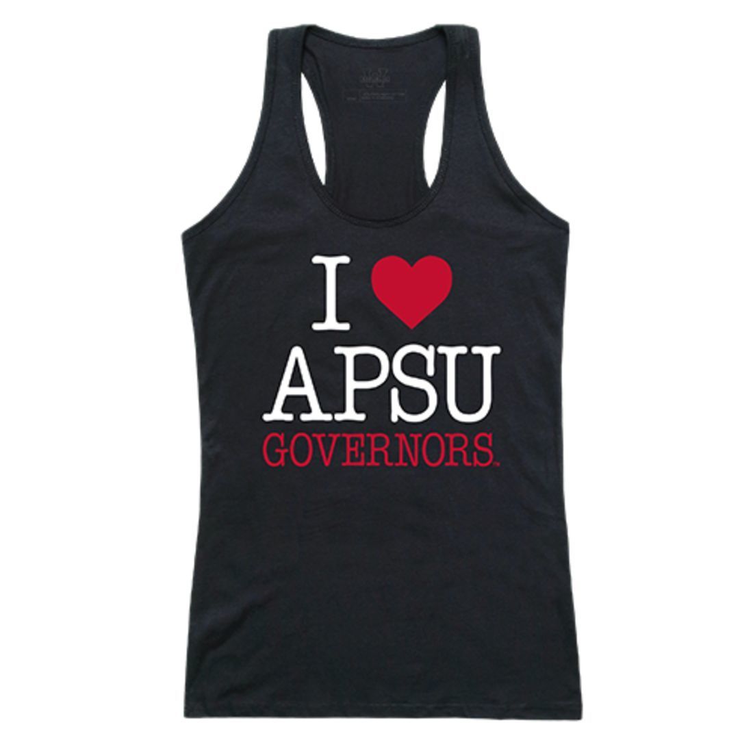 APSU Austin Peay State University Governors Womens Love Tank Top Tee T-Shirt Black-Campus-Wardrobe