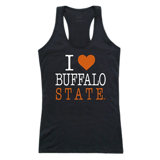 Buffalo State College Bengals Womens Love Tank Top Tee T-Shirt Black-Campus-Wardrobe