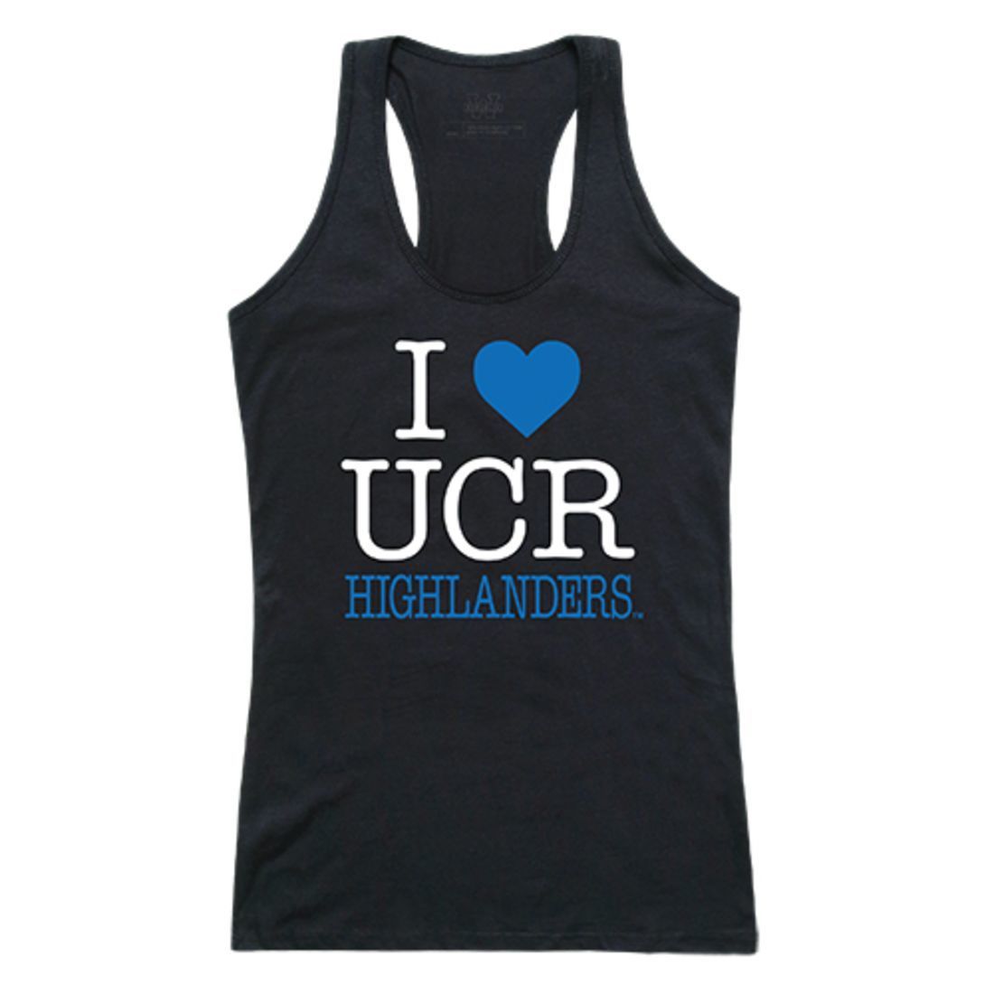 University of California UC Riverside The Highlanders Womens Love Tank Top Tee T-Shirt Black-Campus-Wardrobe