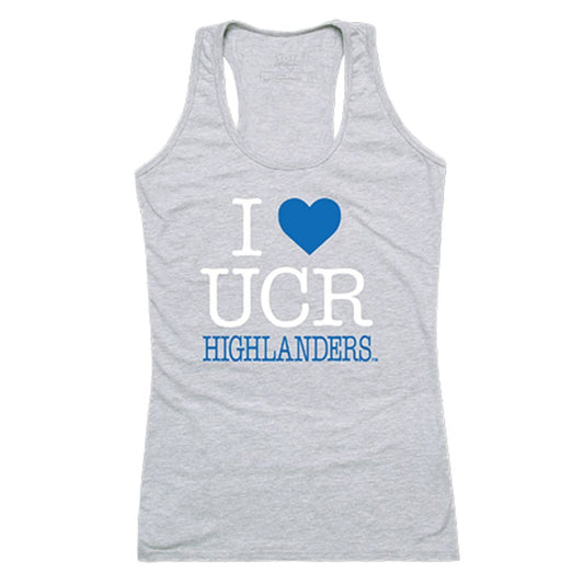 University of California UC Riverside The Highlanders Womens Love Tank Top Tee T-Shirt Heather Grey-Campus-Wardrobe