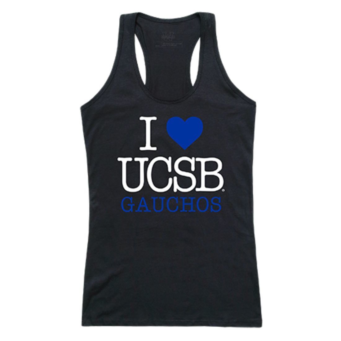 UCSB University of California Santa Barbara Gauchos Womens Love Tank Top Tee T-Shirt Black-Campus-Wardrobe