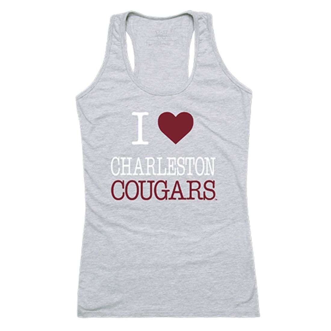 College of Charleston Cougars Womens Love Tank Top Tee T-Shirt Heather Grey-Campus-Wardrobe