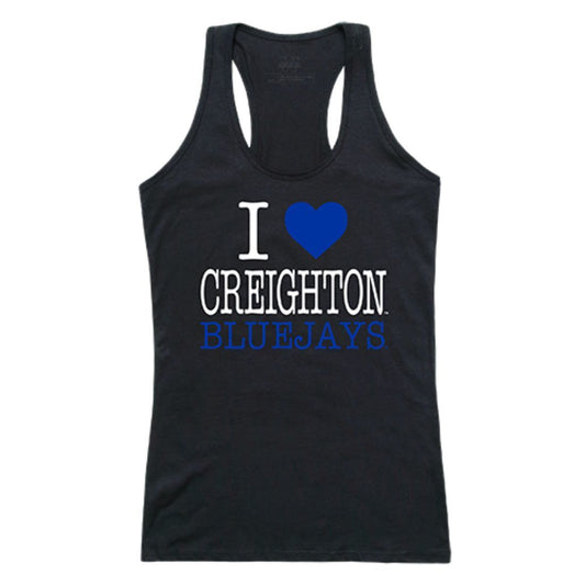 Creighton University Bluejays Womens Love Tank Top Tee T-Shirt Black-Campus-Wardrobe