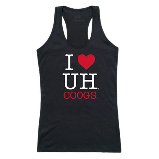 University of Houston UH Coyotes Womens Love Tank Top Tee T-Shirt Black-Campus-Wardrobe