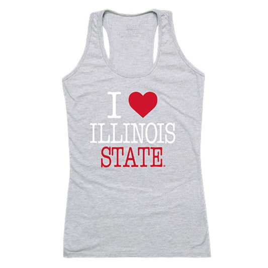 Illinois State University Redbirds Womens Love Tank Top Tee T-Shirt Heather Grey-Campus-Wardrobe