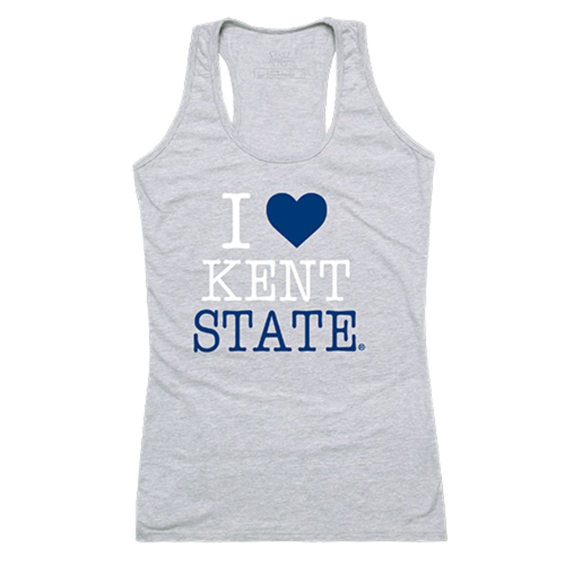 Kent State University The Golden Eagles Womens Love Tank Top Tee T-Shirt Heather Grey-Campus-Wardrobe