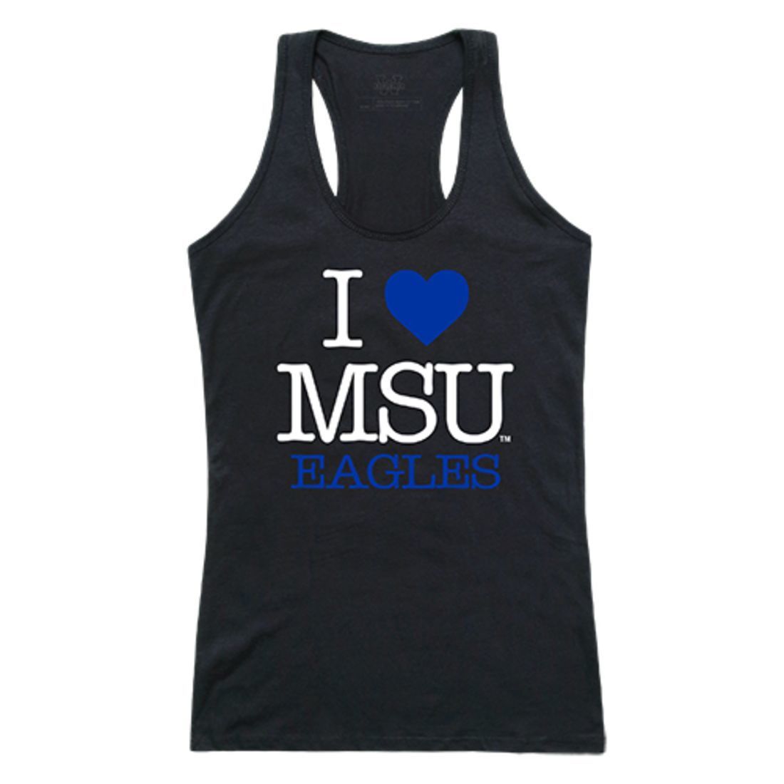 Morehead State University MSU Eagles Womens Love Tank Top Tee T-Shirt Black-Campus-Wardrobe