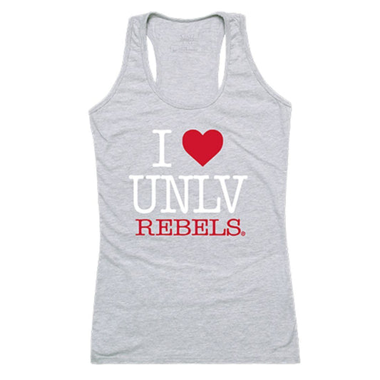 UNLV University of Nevada Las Vegas Rebels Womens Love Tank Top Tee T-Shirt Heather Grey-Campus-Wardrobe