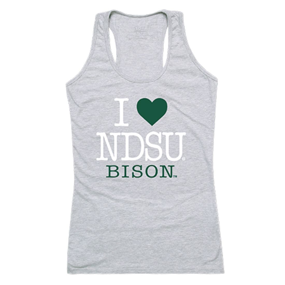 NDSU North Dakota State University Bison Thundering Herd Womens Love Tank Top Tee T-Shirt Heather Grey-Campus-Wardrobe