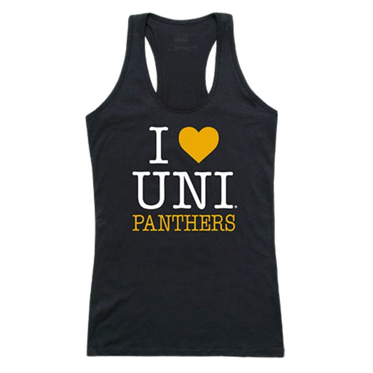 UNI University of Northern Iowa Panthers Womens Love Tank Top Tee T-Shirt Black-Campus-Wardrobe