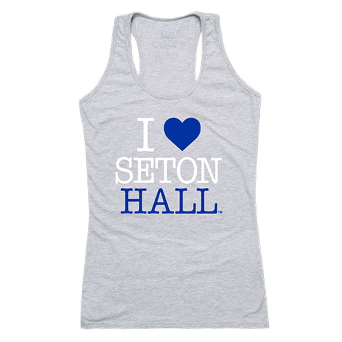 Seton Hall University Pirates Womens Love Tank Top Tee T-Shirt Heather Grey-Campus-Wardrobe