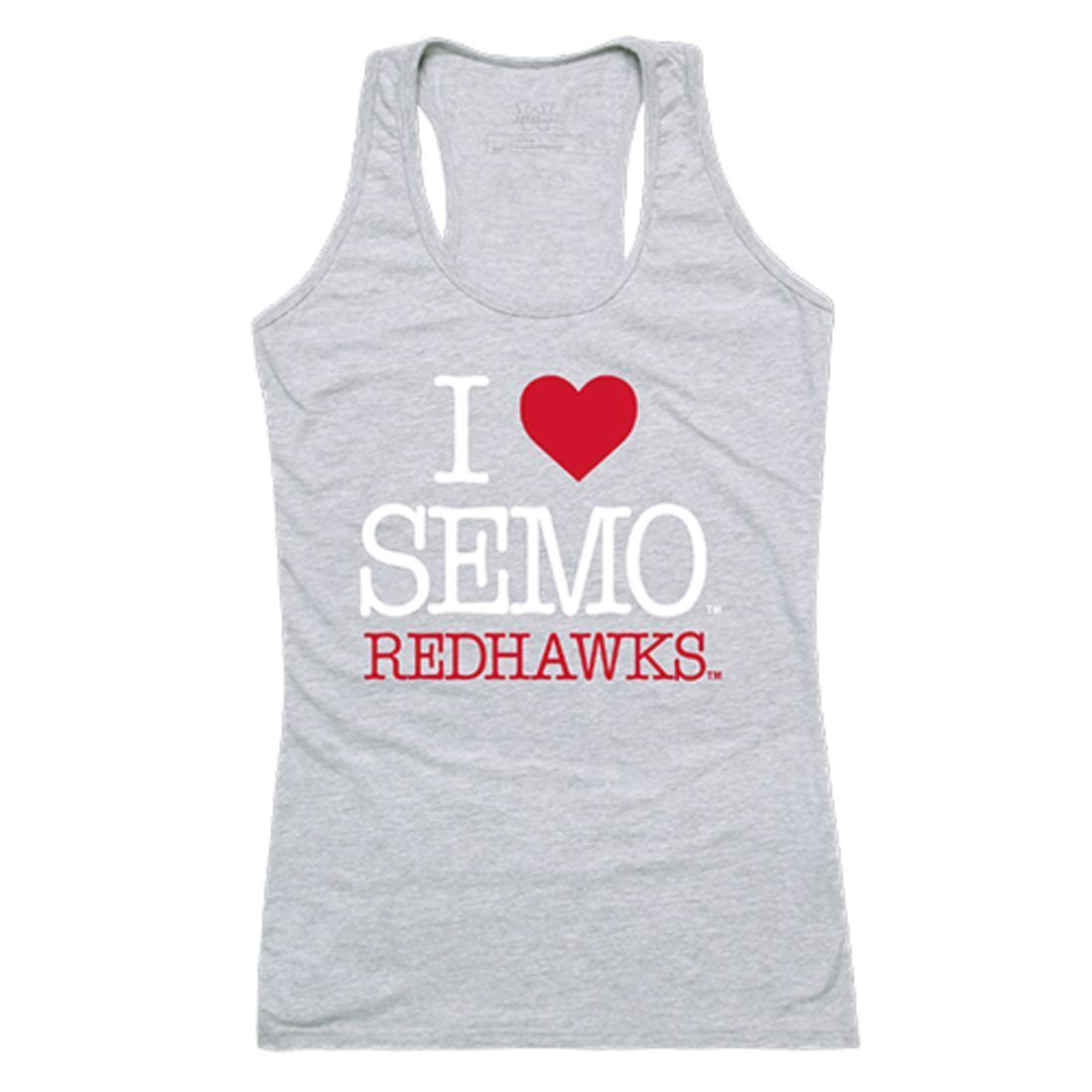 SEMO Southeast Missouri State University Redhawks Womens Love Tank Top Tee T-Shirt Heather Grey-Campus-Wardrobe