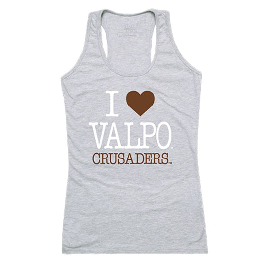 Valparaiso University Crusaders Womens Love Tank Top Tee T-Shirt Heather Grey-Campus-Wardrobe