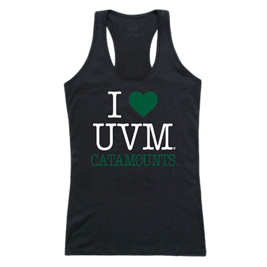 University of Vermont UVM Catamounts Womens Love Tank Top Tee T-Shirt Black-Campus-Wardrobe