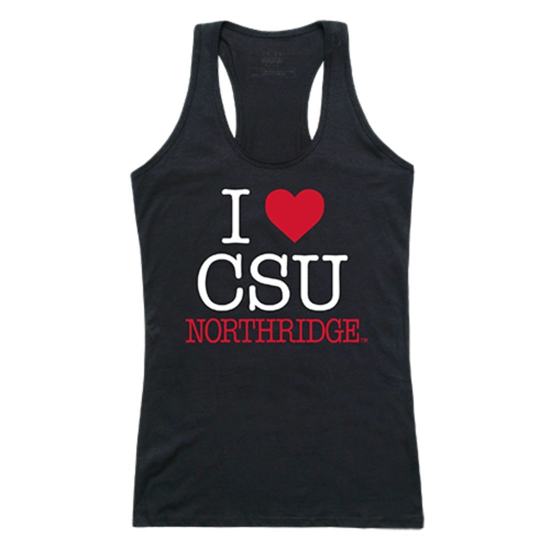 CSUN California State University Northridge Matadors Womens Love Tank Top Tee T-Shirt Black-Campus-Wardrobe