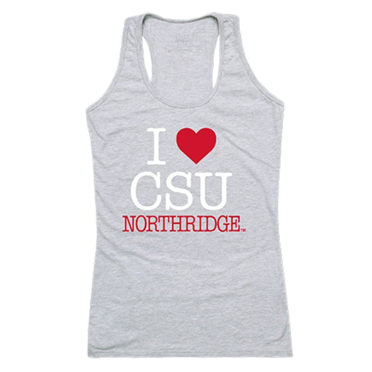 CSUN California State University Northridge Matadors Womens Love Tank Top Tee T-Shirt Heather Grey-Campus-Wardrobe