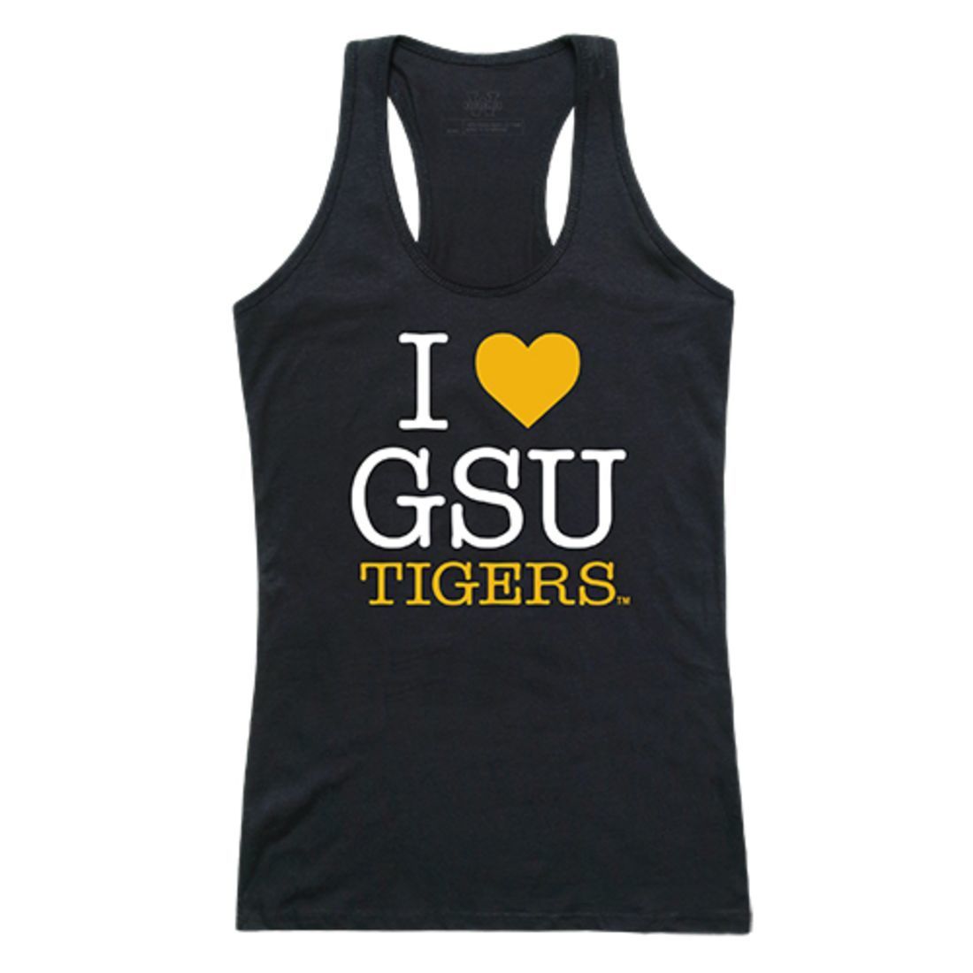 Grambling State University Tigers Womens Love Tank Top Tee T-Shirt Black-Campus-Wardrobe