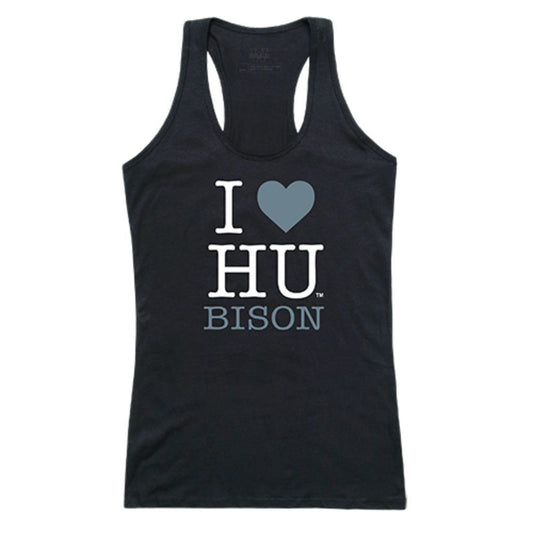 Howard University Bison Womens Love Tank Top Tee T-Shirt Black-Campus-Wardrobe