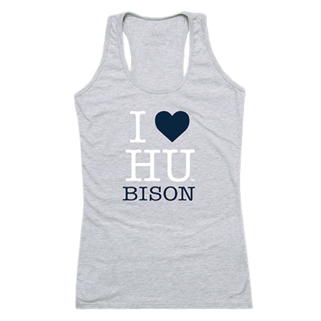 Howard University Bison Womens Love Tank Top Tee T-Shirt Heather Grey-Campus-Wardrobe