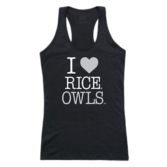 Rice University Owls Womens Love Tank Top Tee T-Shirt Black-Campus-Wardrobe