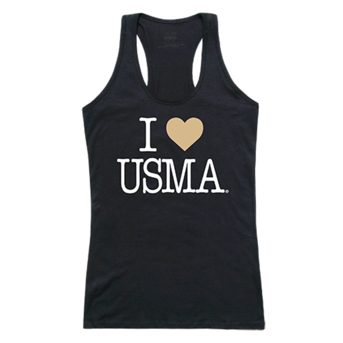 USMA United States Military Academy Army Black Nights Womens Love Tank Top Tee T-Shirt Black-Campus-Wardrobe