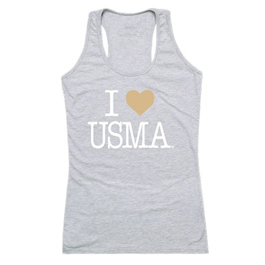 USMA United States Military Academy Army Black Nights Womens Love Tank Top Tee T-Shirt Heather Grey-Campus-Wardrobe