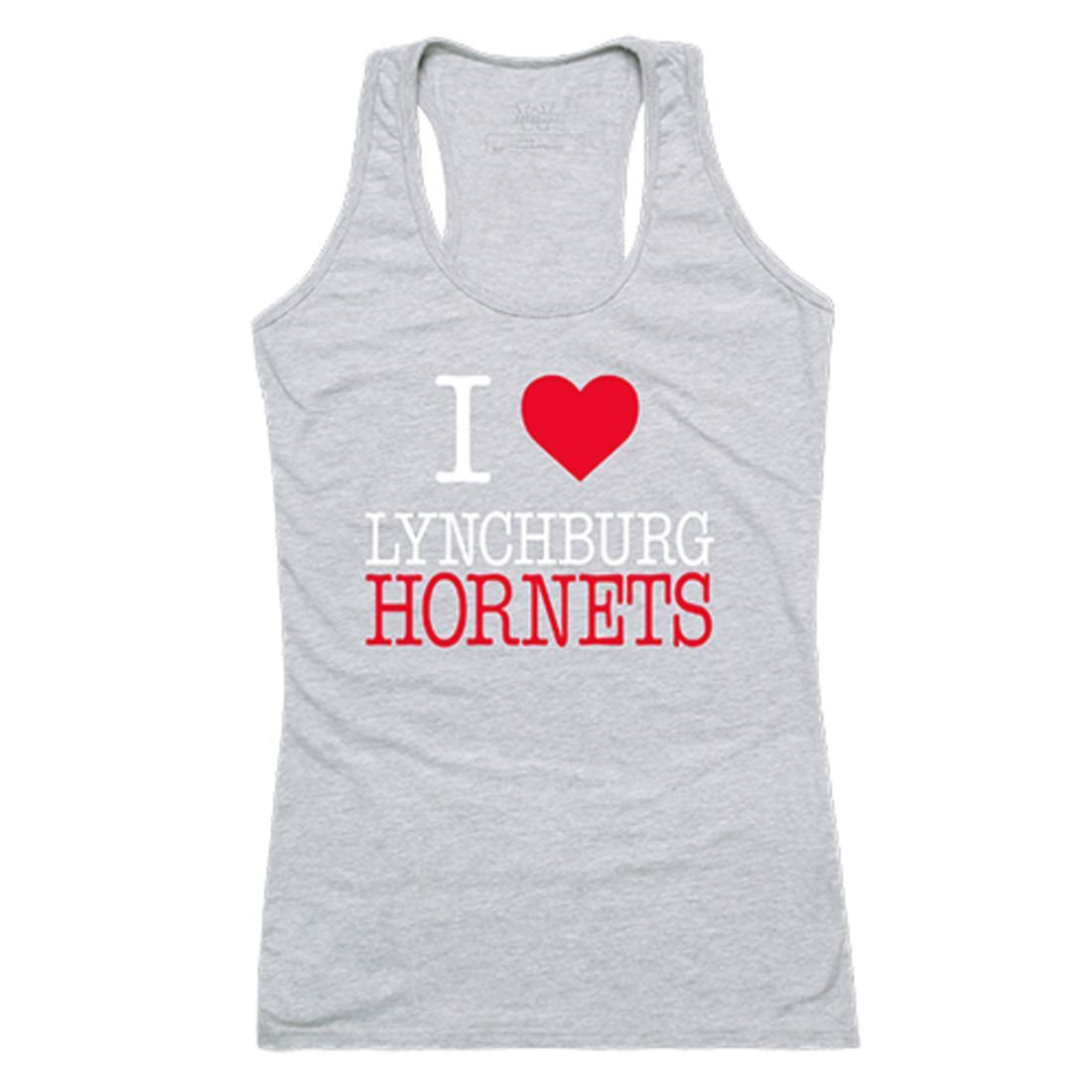 Lynchburg College Hornets Womens Love Tank Top Tee T-Shirt Heather Grey-Campus-Wardrobe