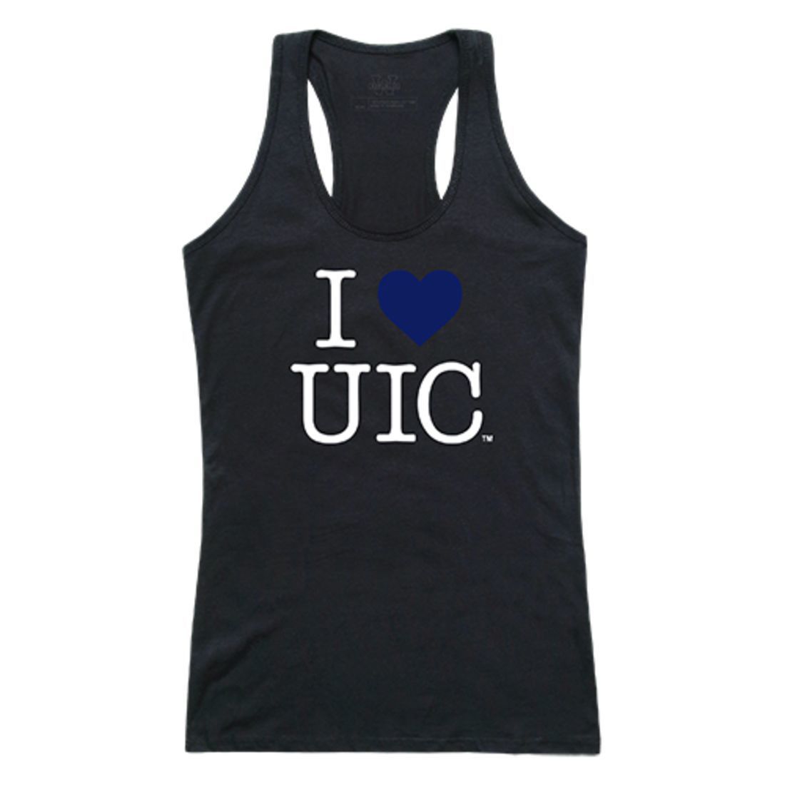 UIC University of Illinois at Chicago Flames Womens Love Tank Top Tee T-Shirt Black-Campus-Wardrobe