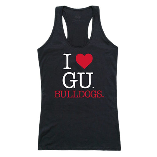 Gonzaga University Bulldogs Womens Love Tank Top Tee T-Shirt Black-Campus-Wardrobe