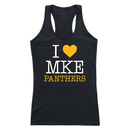 UWM University of Wisconsin Milwaukee Panthers Womens Love Tank Top Tee T-Shirt Black-Campus-Wardrobe