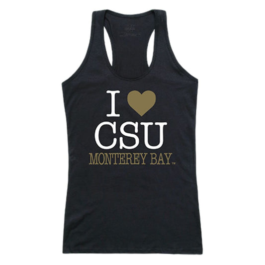 CSUMB Cal State University Monterey Bay Otters Womens Love Tank Top Tee T-Shirt Black-Campus-Wardrobe