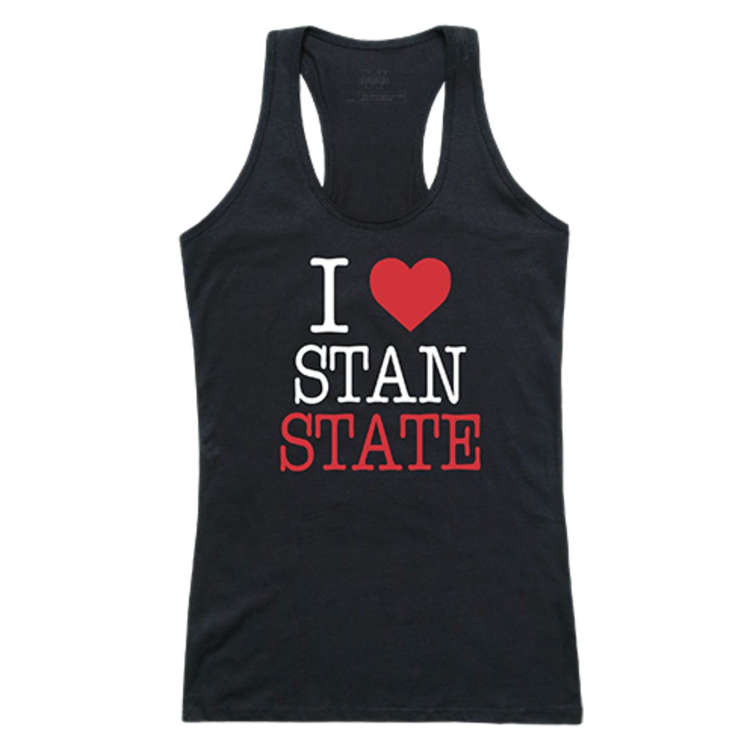 Cal State University Stanislaus Warriors Womens Love Tank Top Tee T-Shirt Black-Campus-Wardrobe