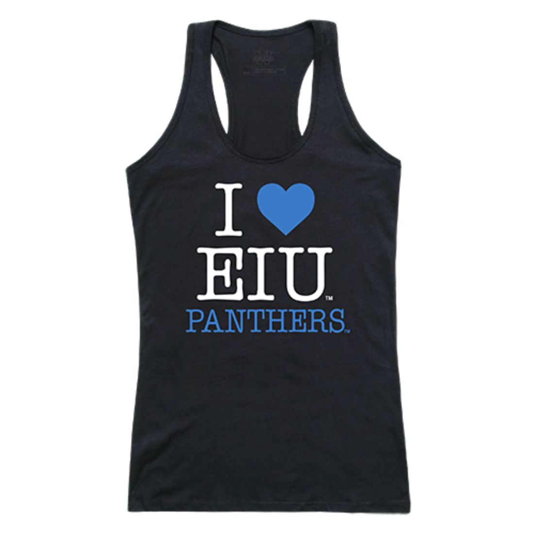 EIU Eastern Illinois University Panthers Womens Love Tank Top Tee T-Shirt Black-Campus-Wardrobe