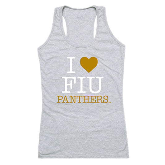 FIU Florida International University Panthers Womens Love Tank Top Tee T-Shirt Heather Grey-Campus-Wardrobe