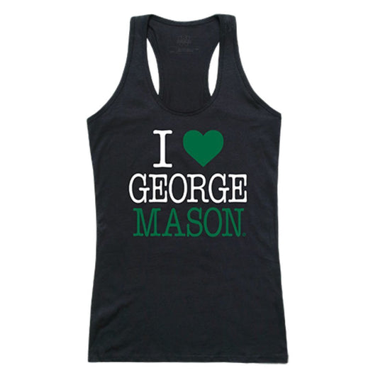 GMU George Mason University Patriots Womens Love Tank Top Tee T-Shirt Black-Campus-Wardrobe