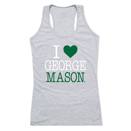 GMU George Mason University Patriots Womens Love Tank Top Tee T-Shirt Heather Grey-Campus-Wardrobe