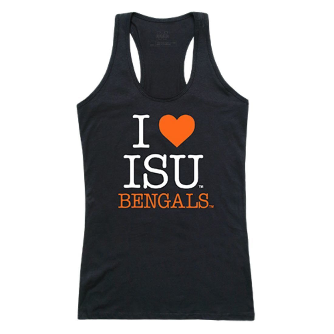 ISU Idaho State University Bengals Womens Love Tank Top Tee T-Shirt Black-Campus-Wardrobe